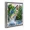 Stupell Industries Splashing Bass Fish Floater Framed Canvas Wall Art Design by LSR Design Studio